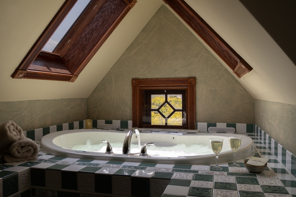 Things to Do in Frankenmuth, a photo of one of our best en suite bathrooms at our Bay City Bed and Breakfast